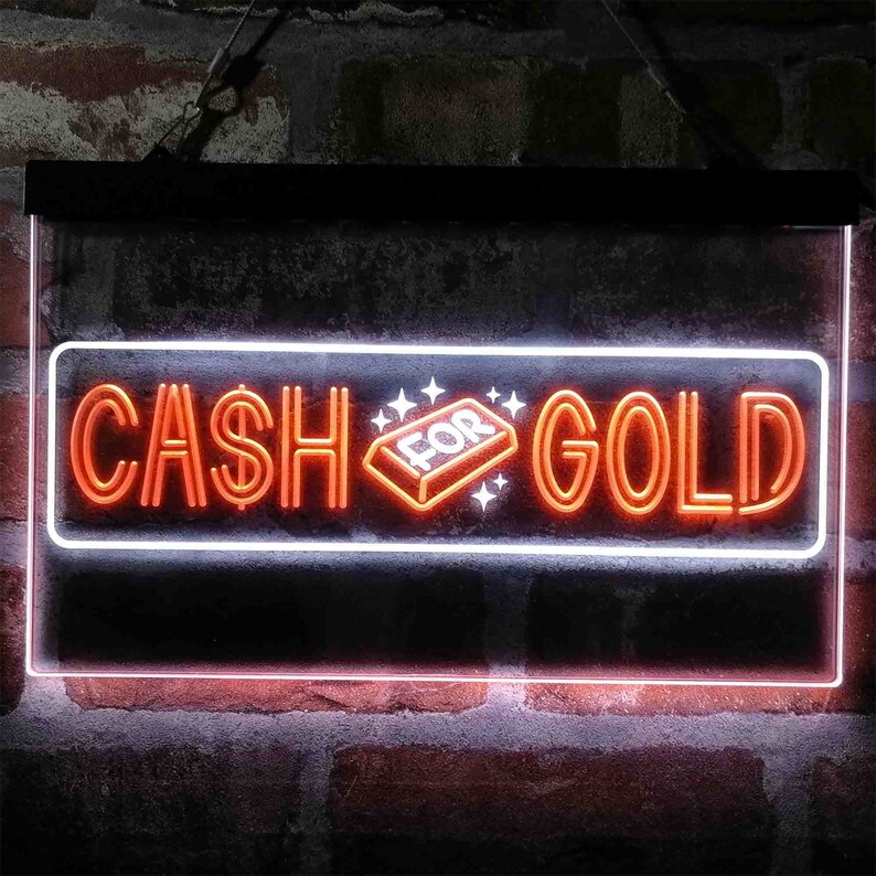 Cash For Gold We Buy Shop Dual Color LED Neon Sign st6-i4038