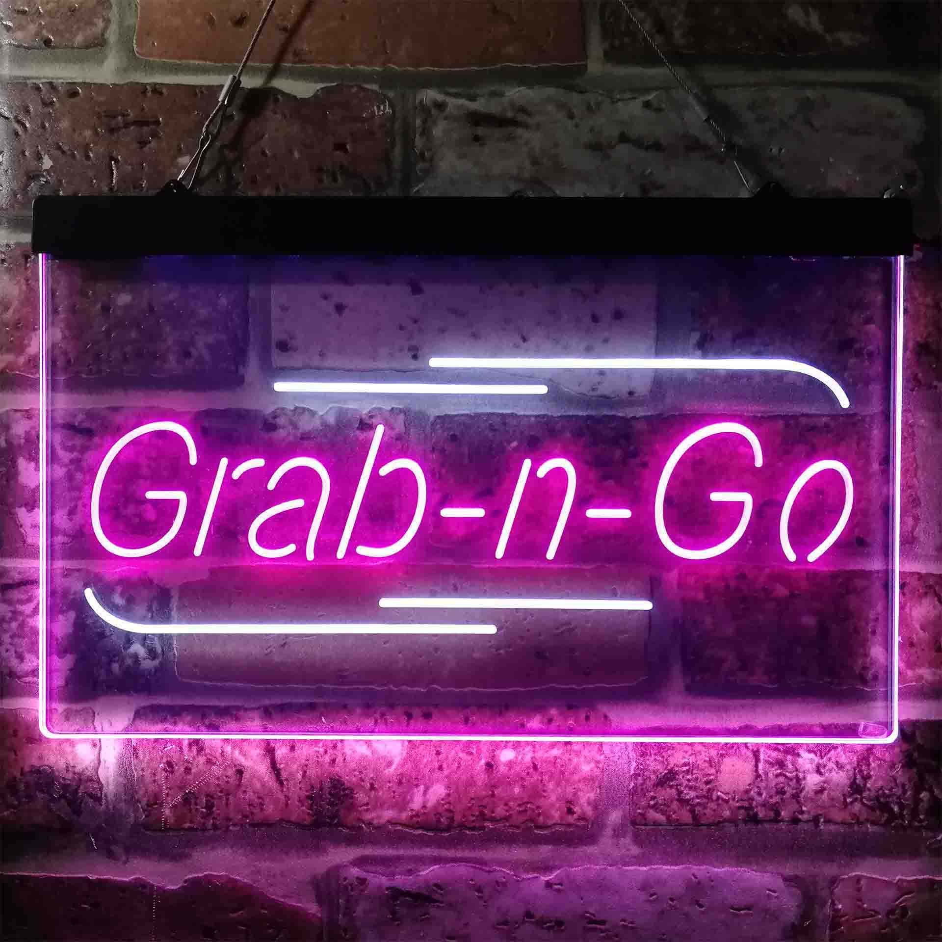Grab n Go Take Away Shop Dual Color LED Neon Sign st6-i3868 | Etsy