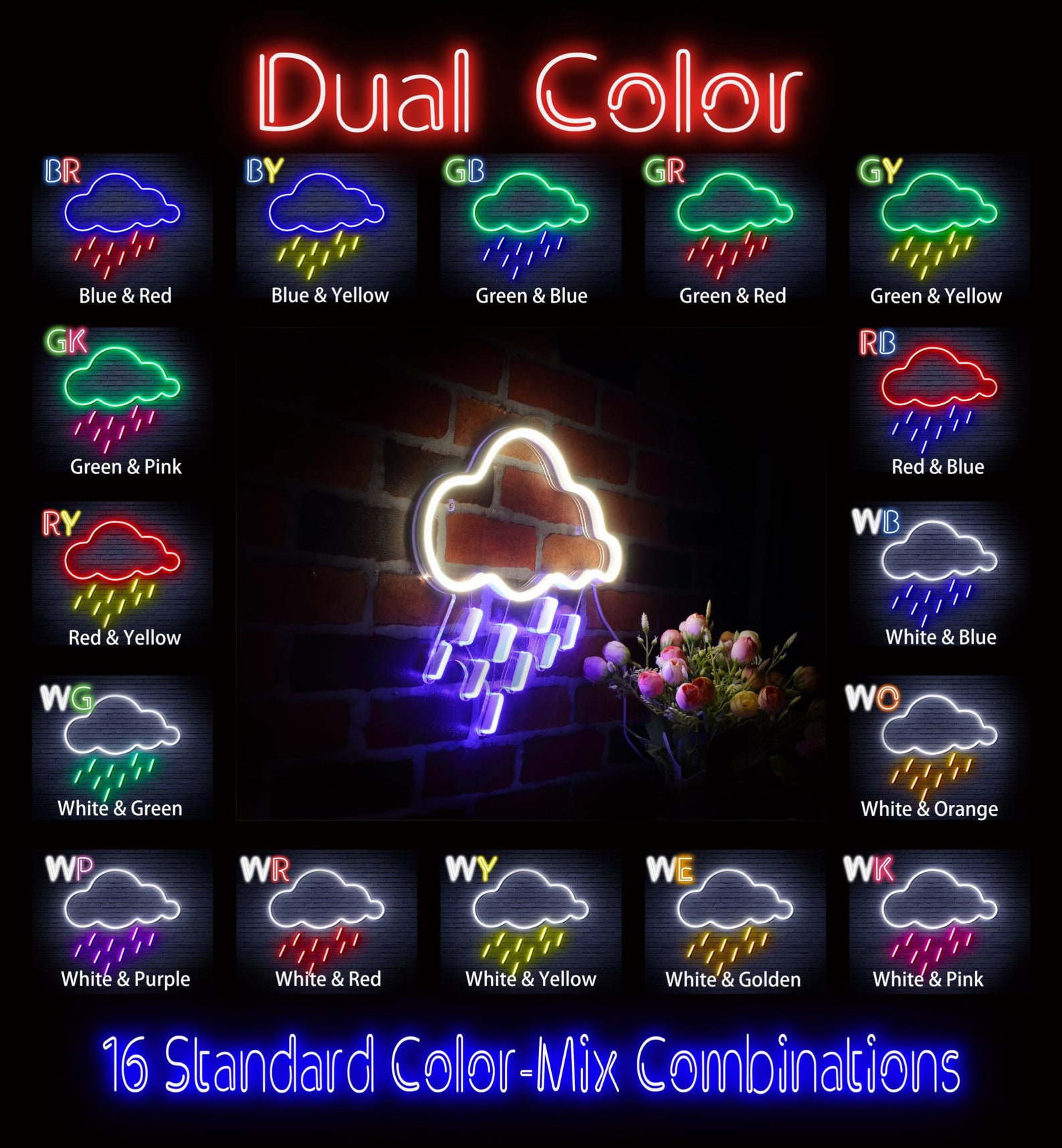 Raining Cloud Decoration Flex Silicone LED Neon Sign - Etsy