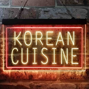 Korean Cuisine Restaurant Dual Color LED Neon Sign st6-i3843