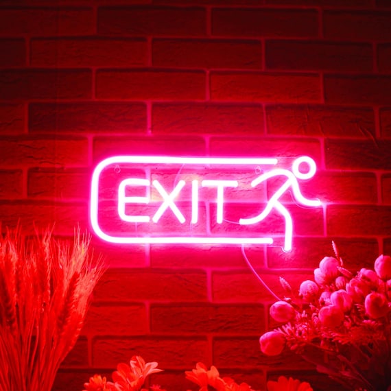 EXIT Sign Decoration Flex Silicone LED Neon Sign St16-fnu0317 - Etsy