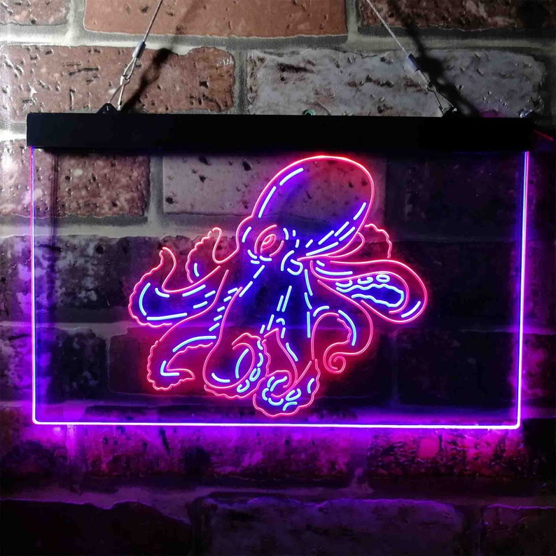 Octopus Ocean Display Room Dual Color LED Neon Sign St6-i3734 - Etsy