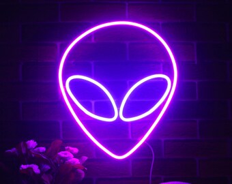 Alien Face Kid Room Flex Silicone LED Neon Sign st16-fnu0061