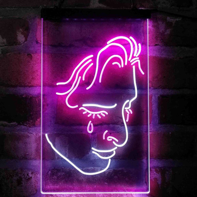 Woman Crying Room Display Dual Color LED Sign St6-i4111 - Etsy