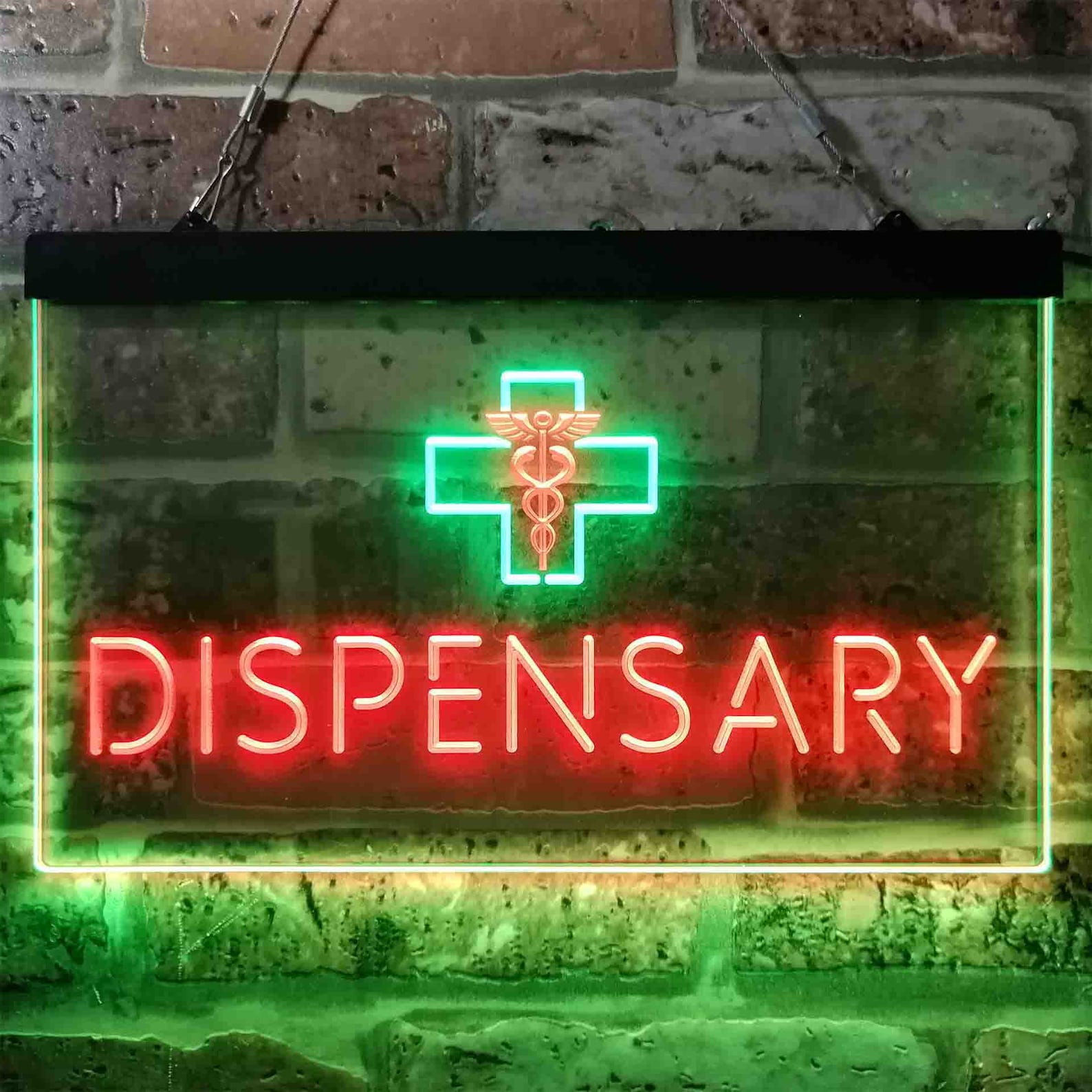 Dispensary Cross Shop Dual Color LED Neon Sign St6i3846 Etsy