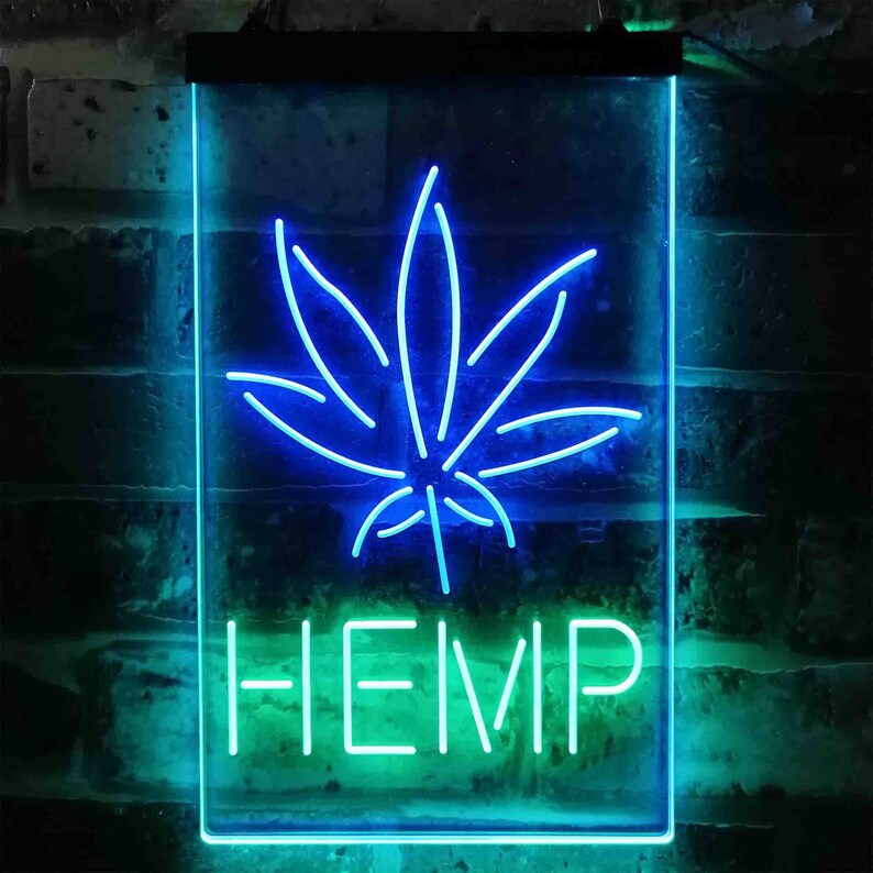 Hemp Leaf Dual Color LED Neon Sign St6-i3828 - Etsy