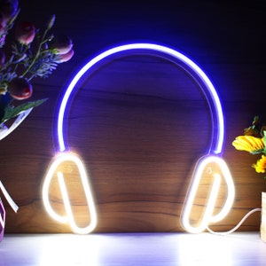 Headphone Decoration Flex Silicone LED Neon Sign st16-fnu0033