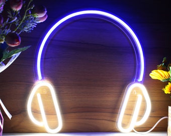 Kopfhörer Dekoration Flex Silikon LED Neon Schild st16-fnu0033