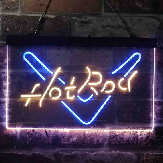 Hot Rod Garage V Shape Dual Color LED Neon Sign St6-i3905 