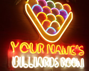 Name Personalized Billiards Room Extra-Large Ultra-Bright LED Neon Sign st16-fn-p0022-tm