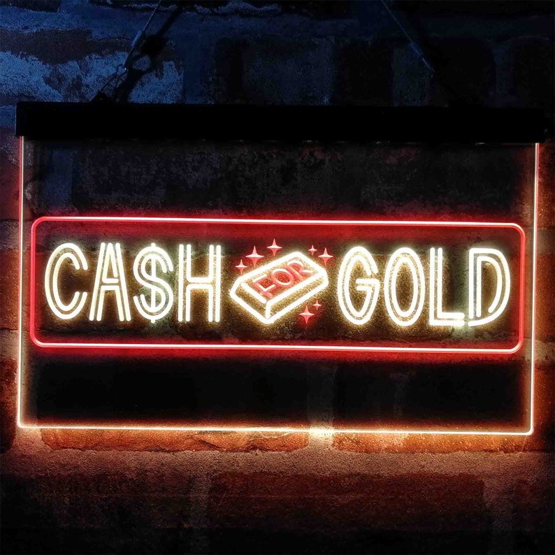 Cash For Gold We Buy Shop Dual Color LED Neon Sign st6-i4038