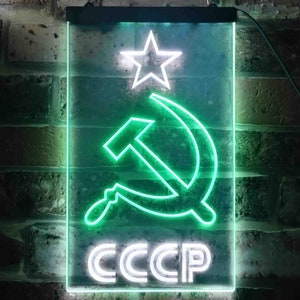 Cccp Sign CCCP USSR Russian Communist Dual Color LED Neon Sign St6-j0323 - Etsy