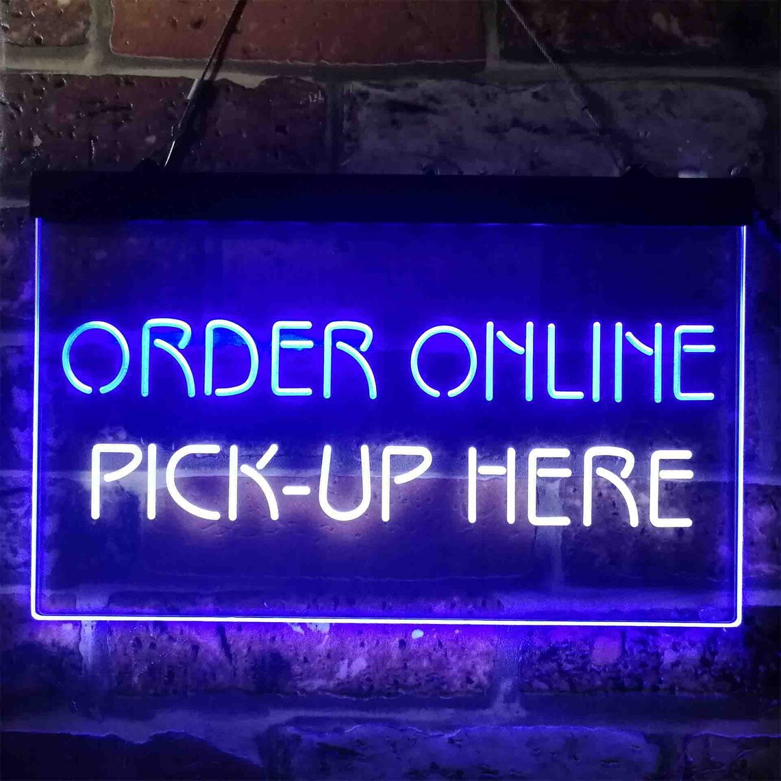 Order Online Pick up Here Shop Dual Color LED Neon Sign Etsy