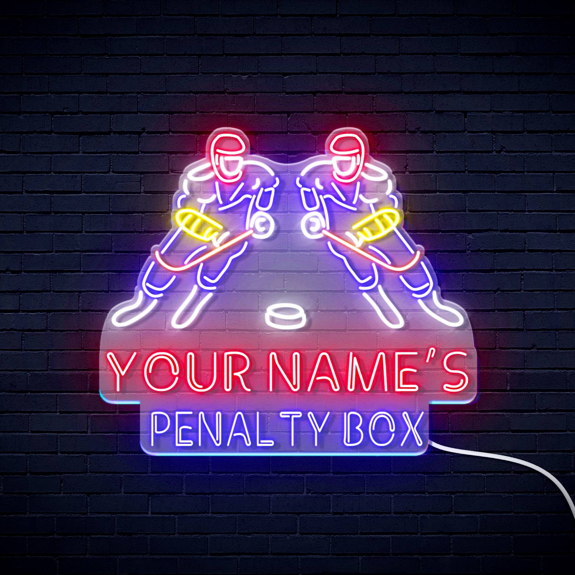 Hockey Referee Wall art - The Penalty box Hockey Decal - Boys bedroom  Hockey Wall decor - Ice Hockey vinyl sticker playroom Penalty box sign