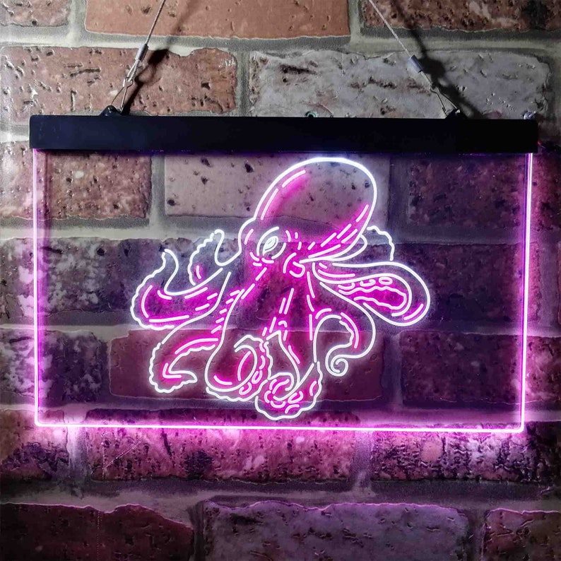 Octopus Ocean Display Room Dual Color LED Neon Sign St6-i3734 - Etsy