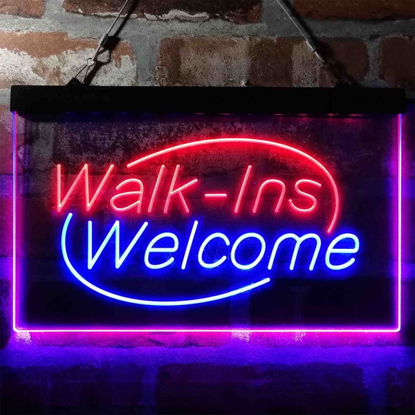 Walk-Ins Welcome Display Shop Dual Color LED Neon Sign st6-i4005