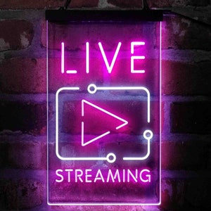 Live Streaming TV Film Dual Color LED Sign st6-i4090