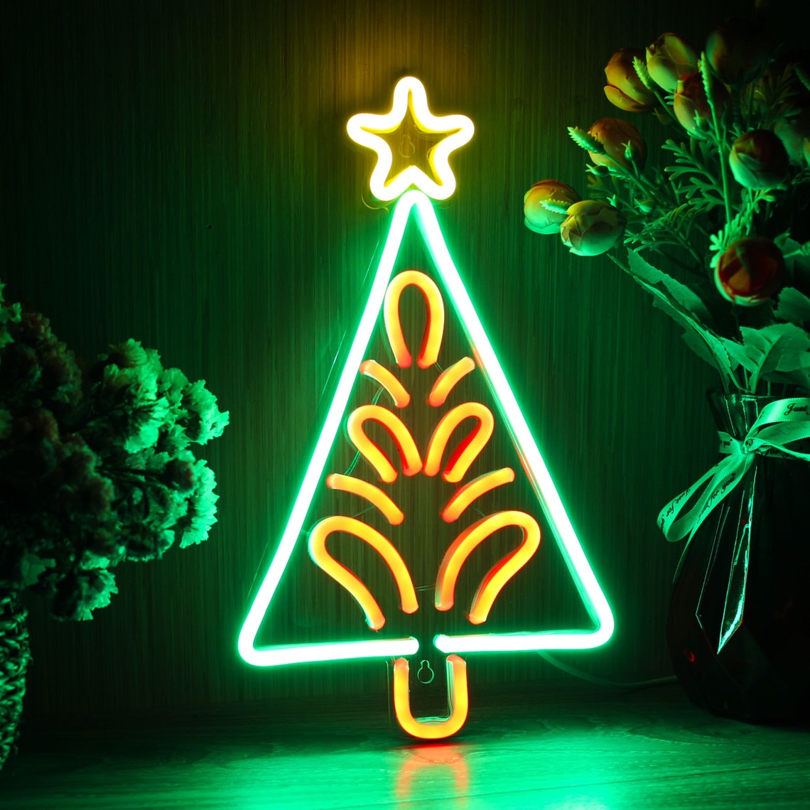 Christmas Tree Decoration Flex Silicone LED Neon Sign Etsy