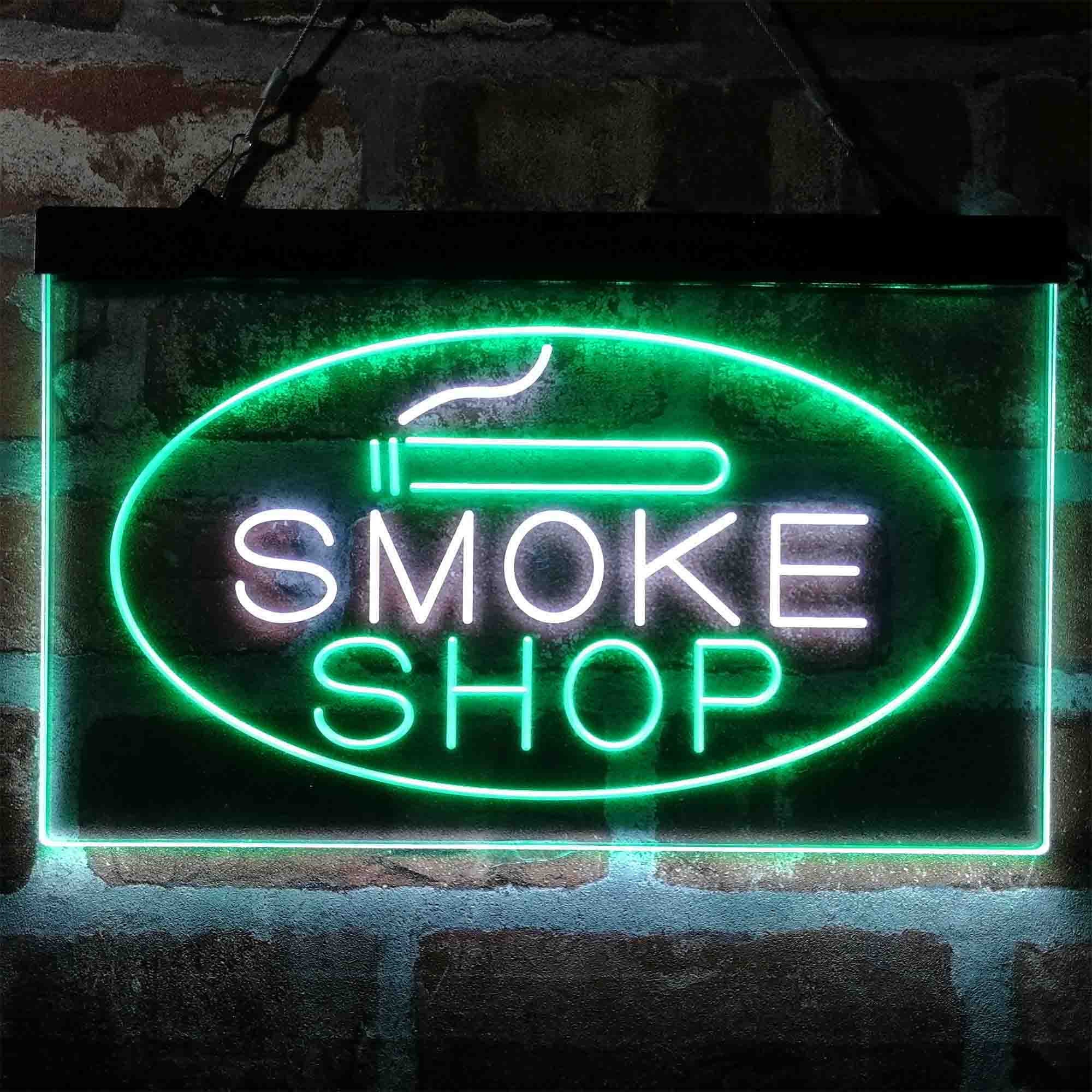 Smoke Shop Cigarette Room Dual Color LED Neon Sign St6-i4034 | Etsy