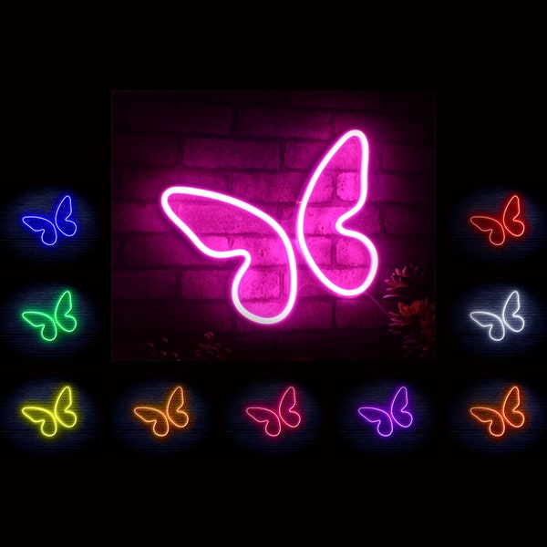 Butterfly Girl Room Flex Silicone LED Neon Sign st16-fnu0020