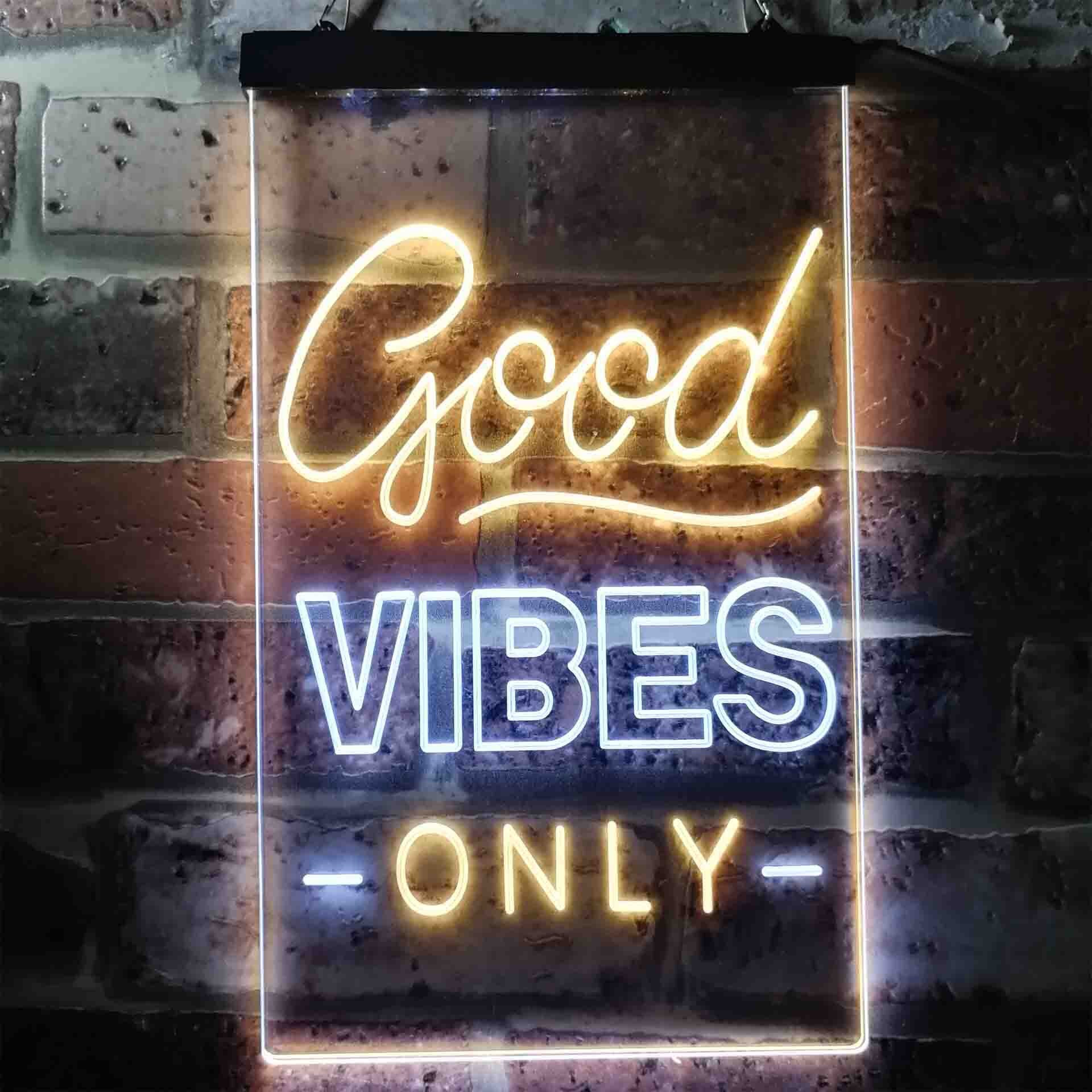 Good Vibes Only Dual Color LED Neon Sign St6-i3644 | Etsy