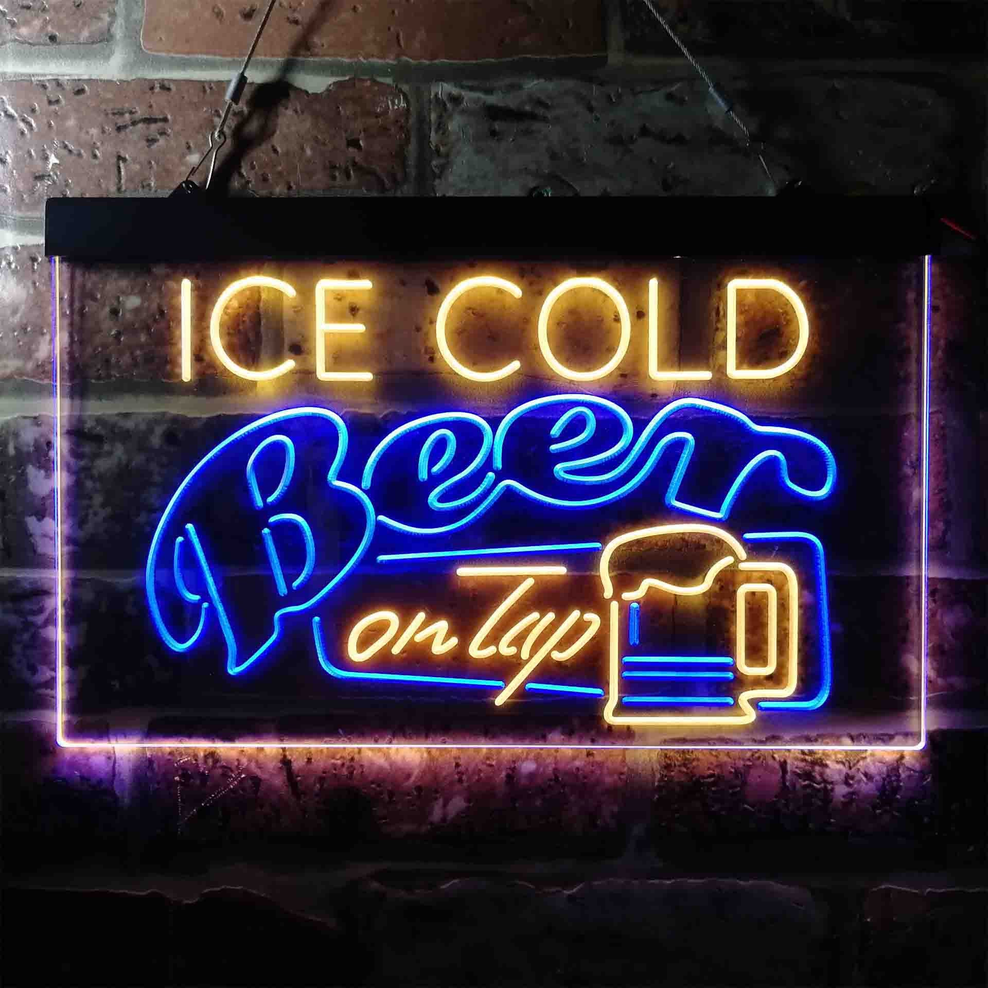 ice cold beer good friends metal sign — MUSEUM OUTLETS