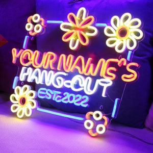 Name Personalized Hang-Out Man Cave Extra-Large Ultra-Bright LED Neon Sign st16-fn-p0029-tm