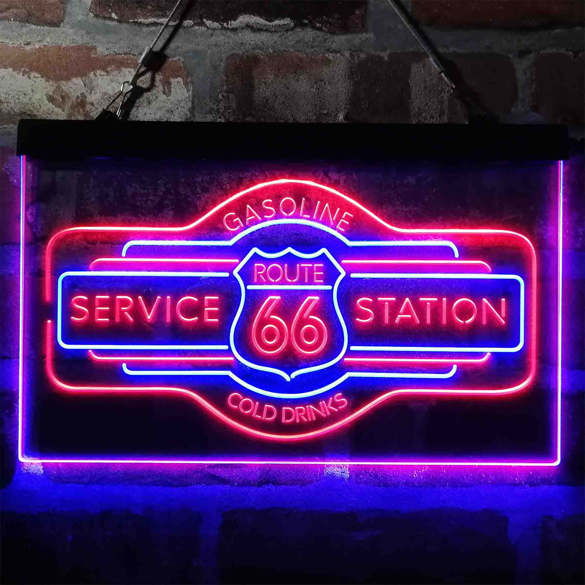 Route 66 Gasoline Dual Color LED Neon Sign St6-i3982 - Etsy