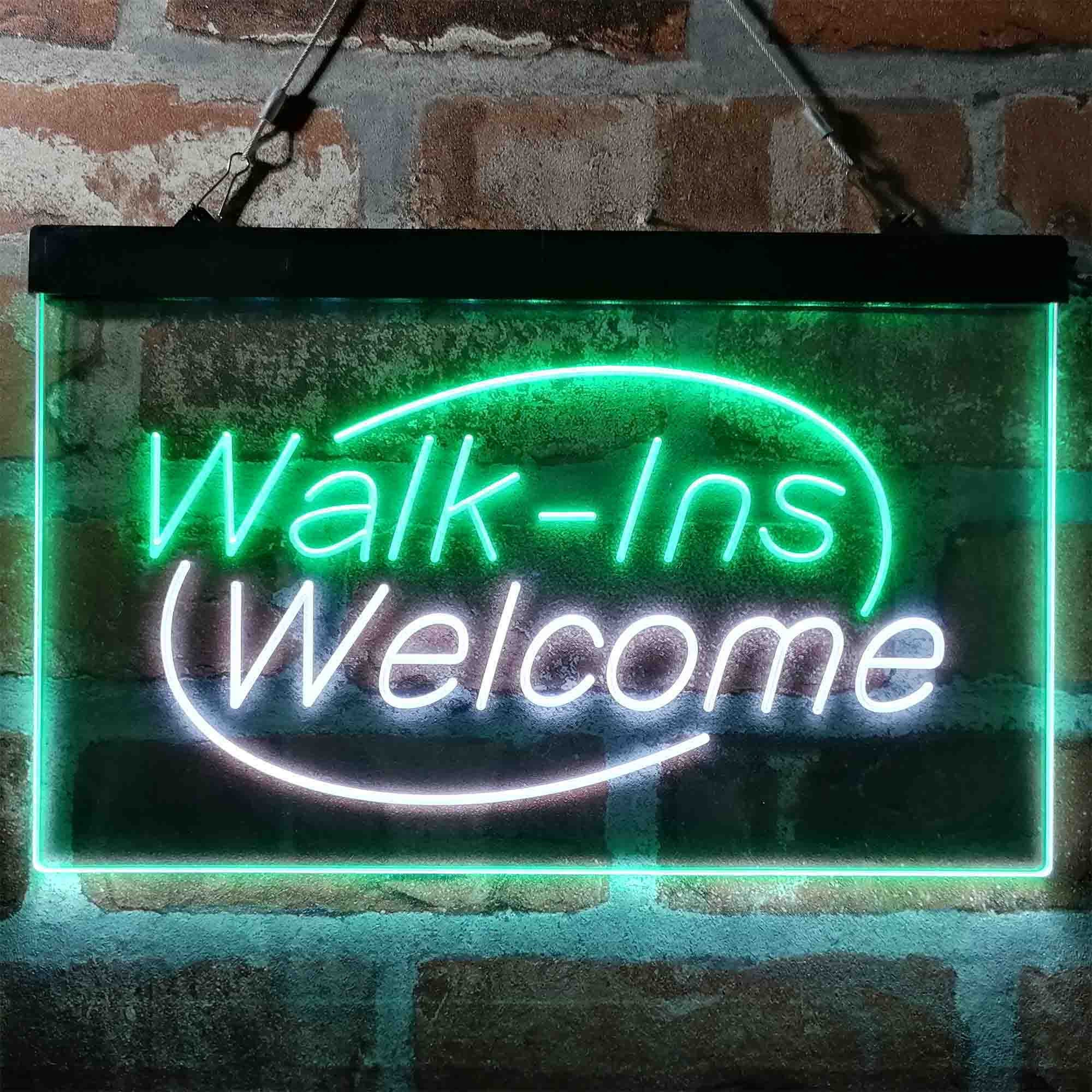 Walk-ins Welcome Display Shop Dual Color LED Neon Sign St6-i4005