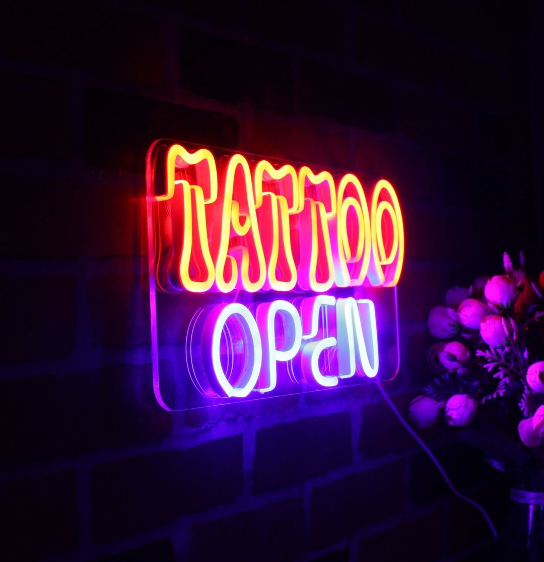 Tattoo Open Decoration Flex Silicone LED Neon Sign St16-fnu0347 - Etsy
