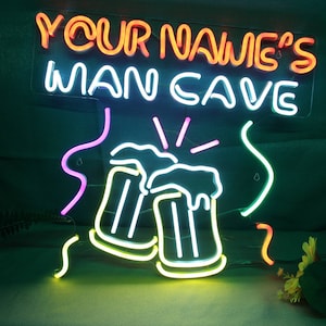 Name Personalized Beer Mugs Celebration Man Cave Extra-Large Ultra-Bright LED Neon Sign st16-fn-x0001-tm