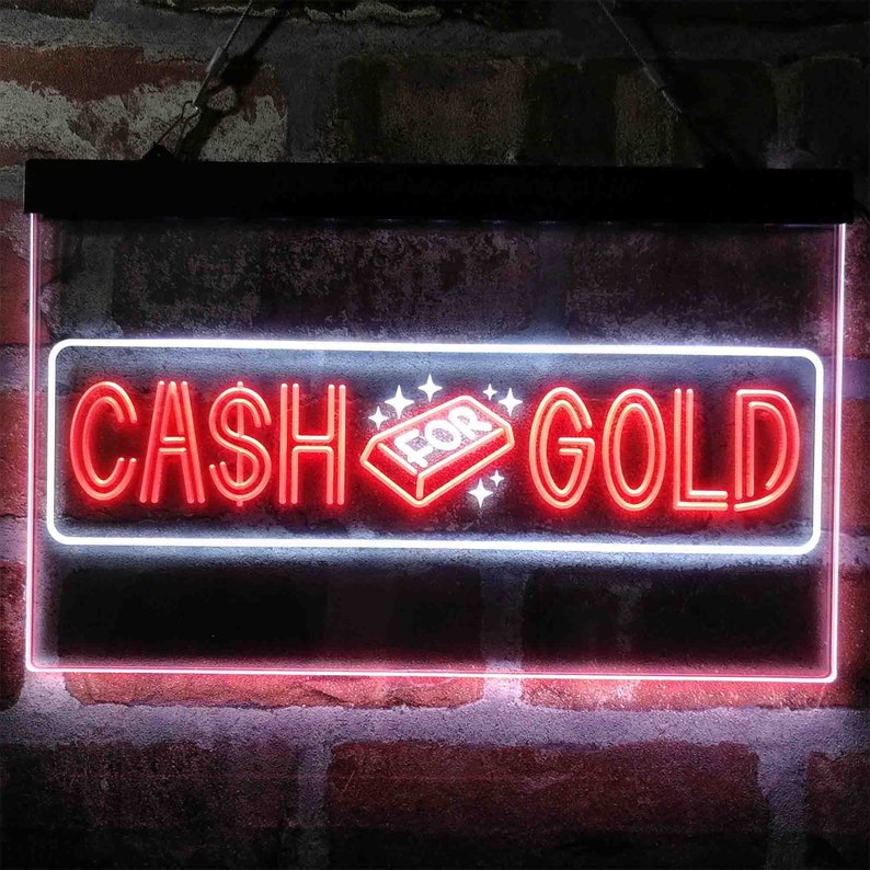 Cash For Gold We Buy Shop Dual Color LED Neon Sign st6-i4038