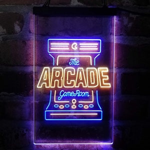 The Arcade Game Room Console Dual Color LED Sign st6-i4135