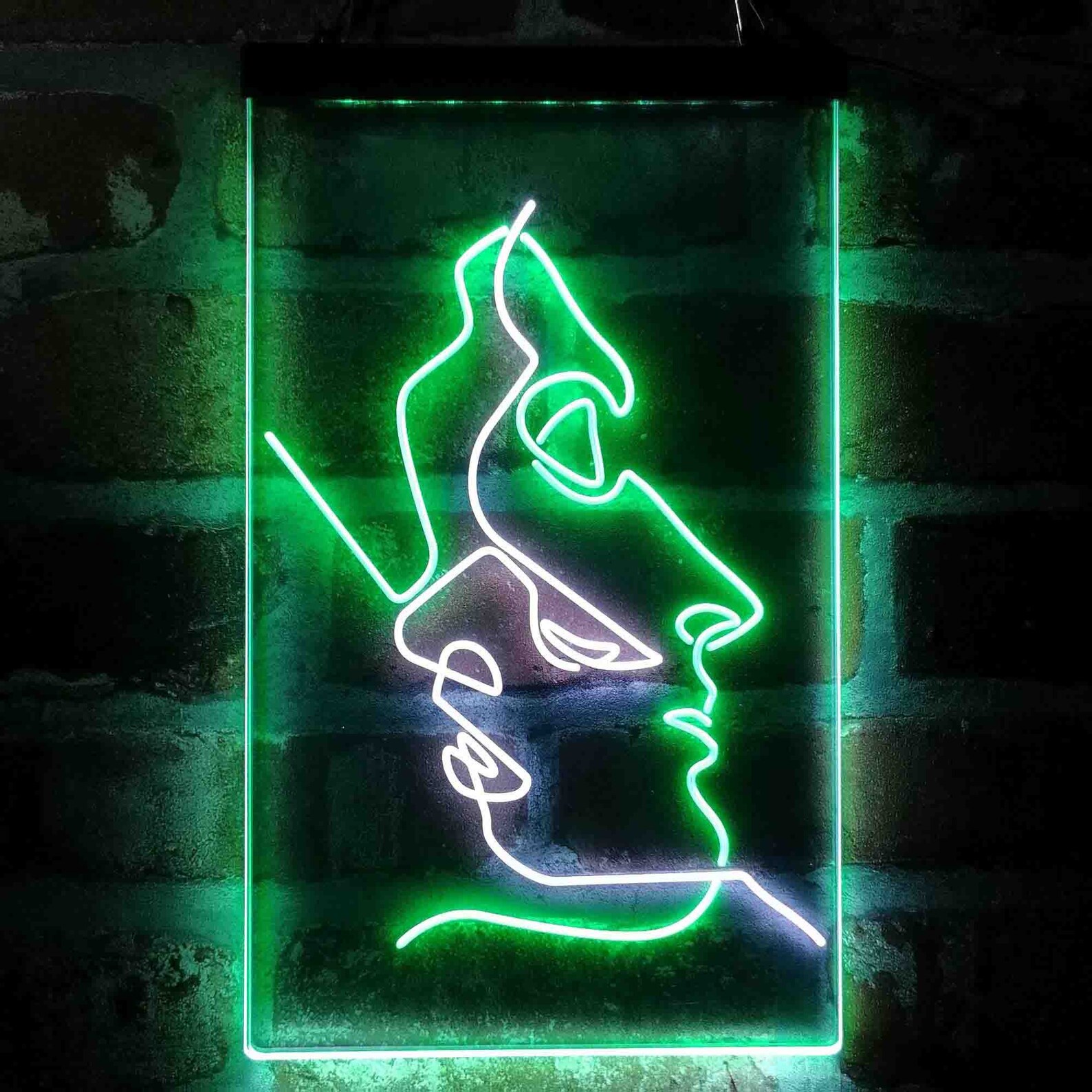 Women Beautiful Faces Living Room Decoration Dual Color LED Sign St6 ...