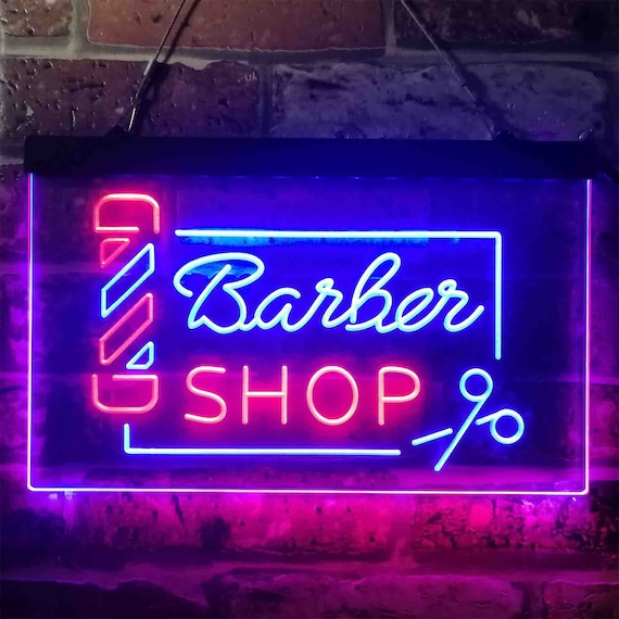 Barber shop on sale led sign
