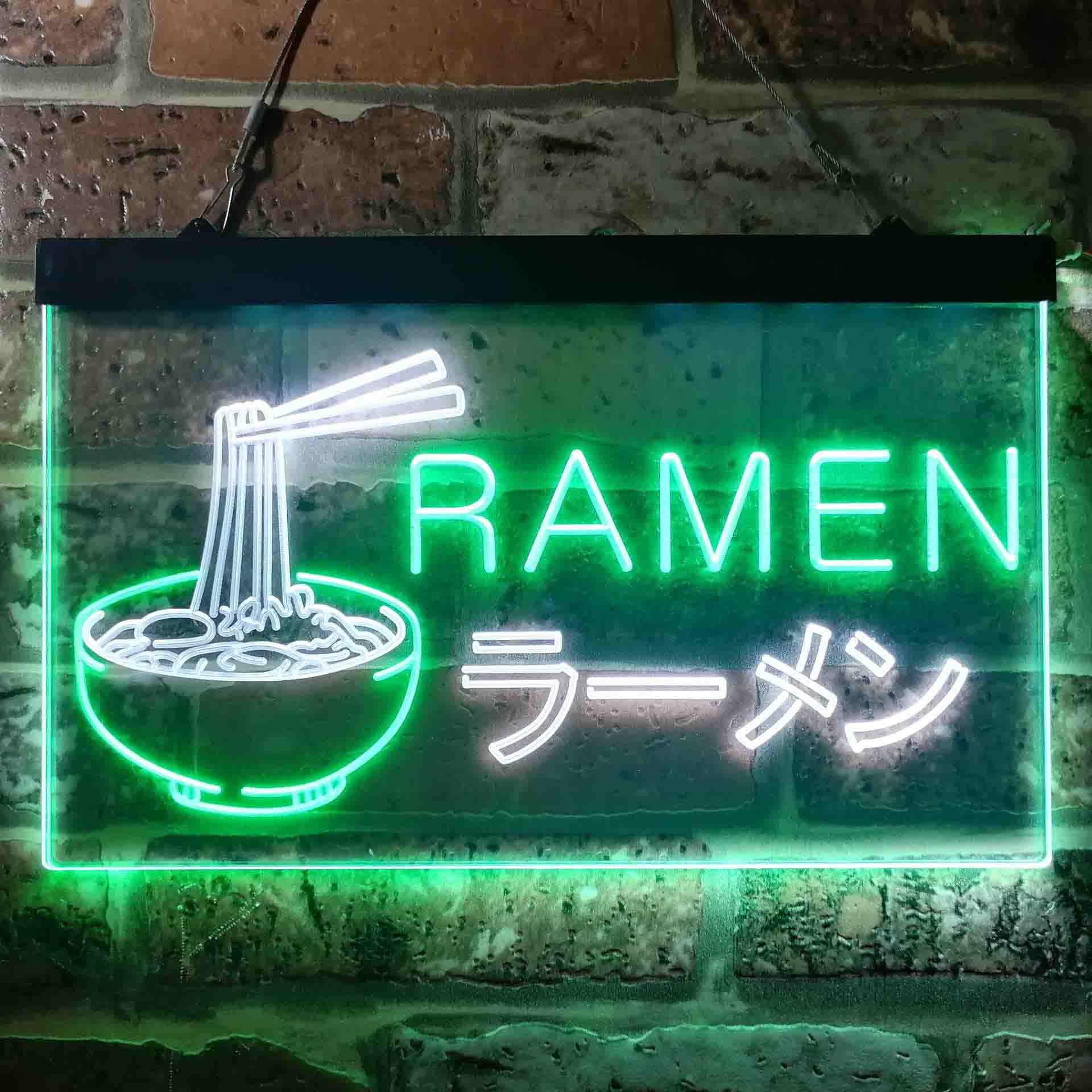 Ramen Japanese Noodles Shop Display Dual Color LED Neon Sign St6