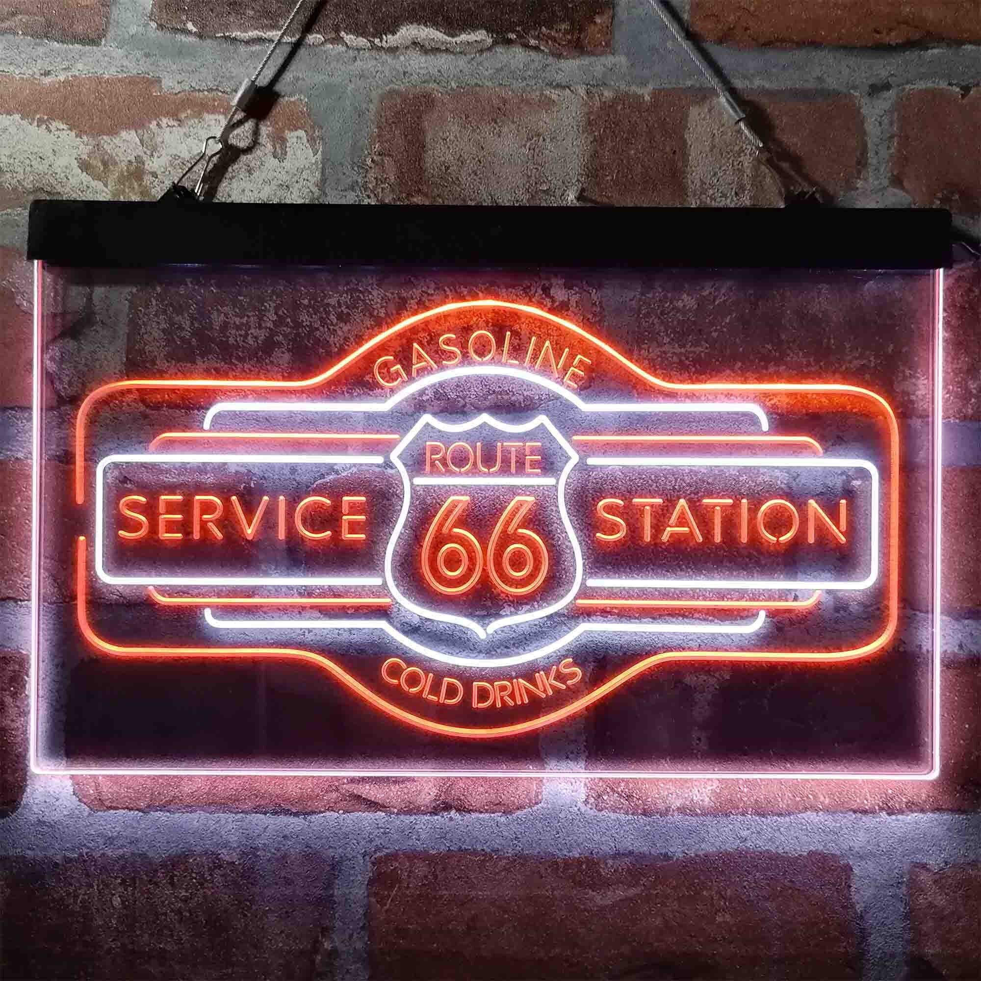 Route 66 Gasoline Dual Color LED Neon Sign St6-i3982 - Etsy