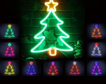 Christmas Tree and Star Flex Silicone LED Neon Sign