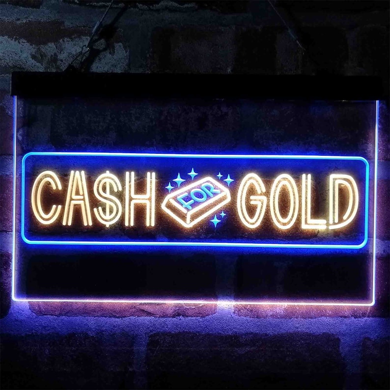 Cash For Gold We Buy Shop Dual Color LED Neon Sign st6-i4038