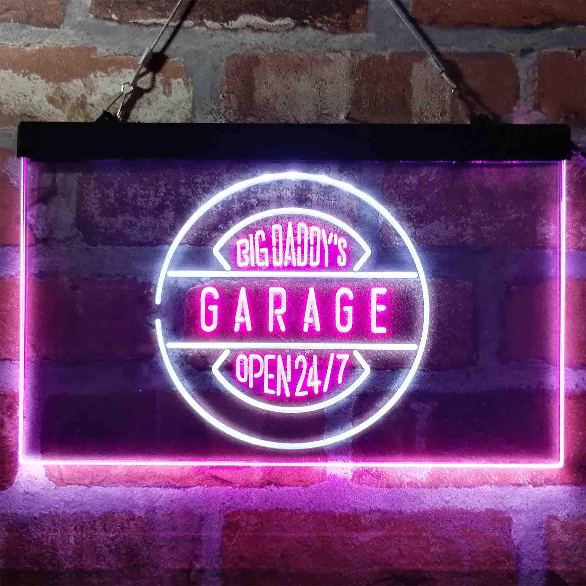Big Daddy Garage Open 24/7 Dual Color LED Neon Sign st6-i3983 | Etsy