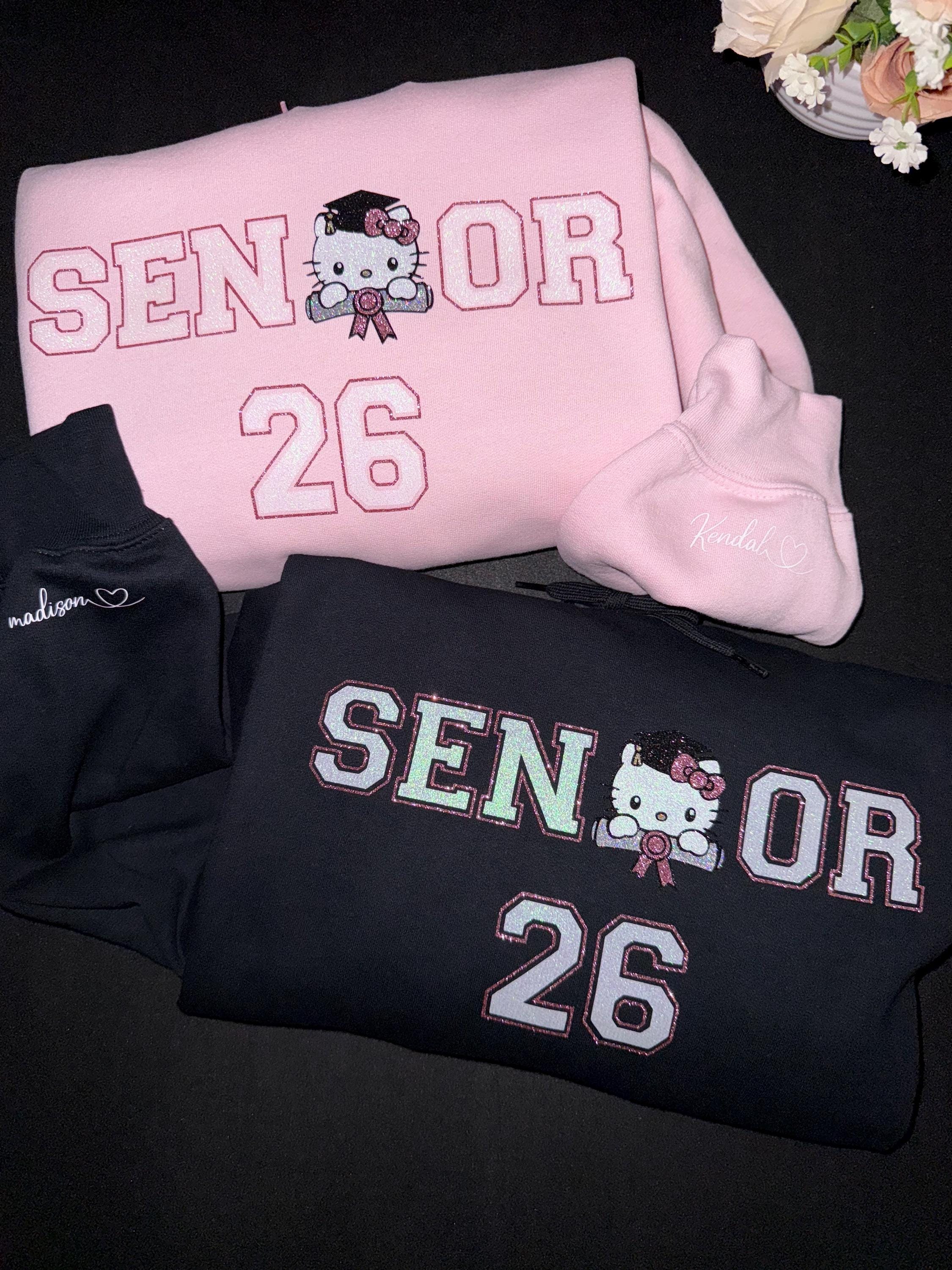 Hello Kitty Class of 26 Sweatshirt, Cute Graduation Pullover Shirt, Senior Class 2026 Gift, Hello Kitty 2026 Grad Tee, Highschool Grad Gift