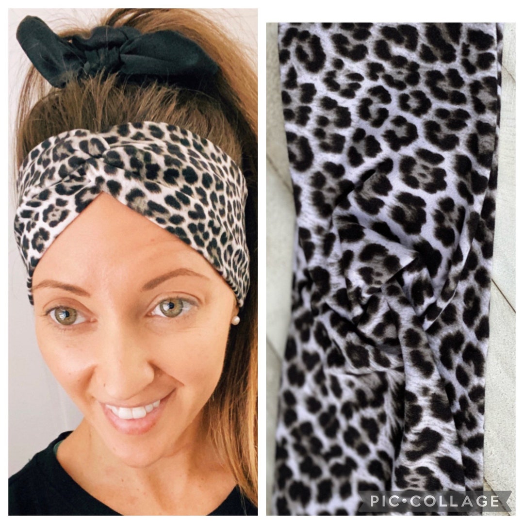 Headband With Buttons Leopard Cheetah Nurse Twisted Turban - Etsy