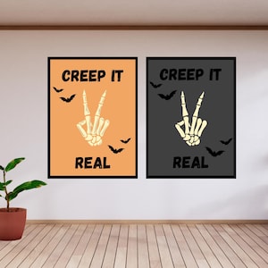 Creep It Real Digital Download | Halloween Printable Wall Art | Spooky Home Decor | Funny Halloween Sign | Halloween Decor | Wall Art