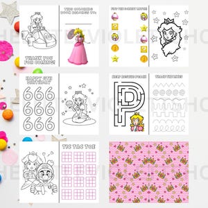 Princess Peach Coloring Book – Instant Download (Printable PDF)