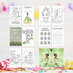 Tiana Coloring Book | Princess Tiana Digital Download | Printable Activity Book | Princess Tiana | Tiana party activity | Princess Coloring
