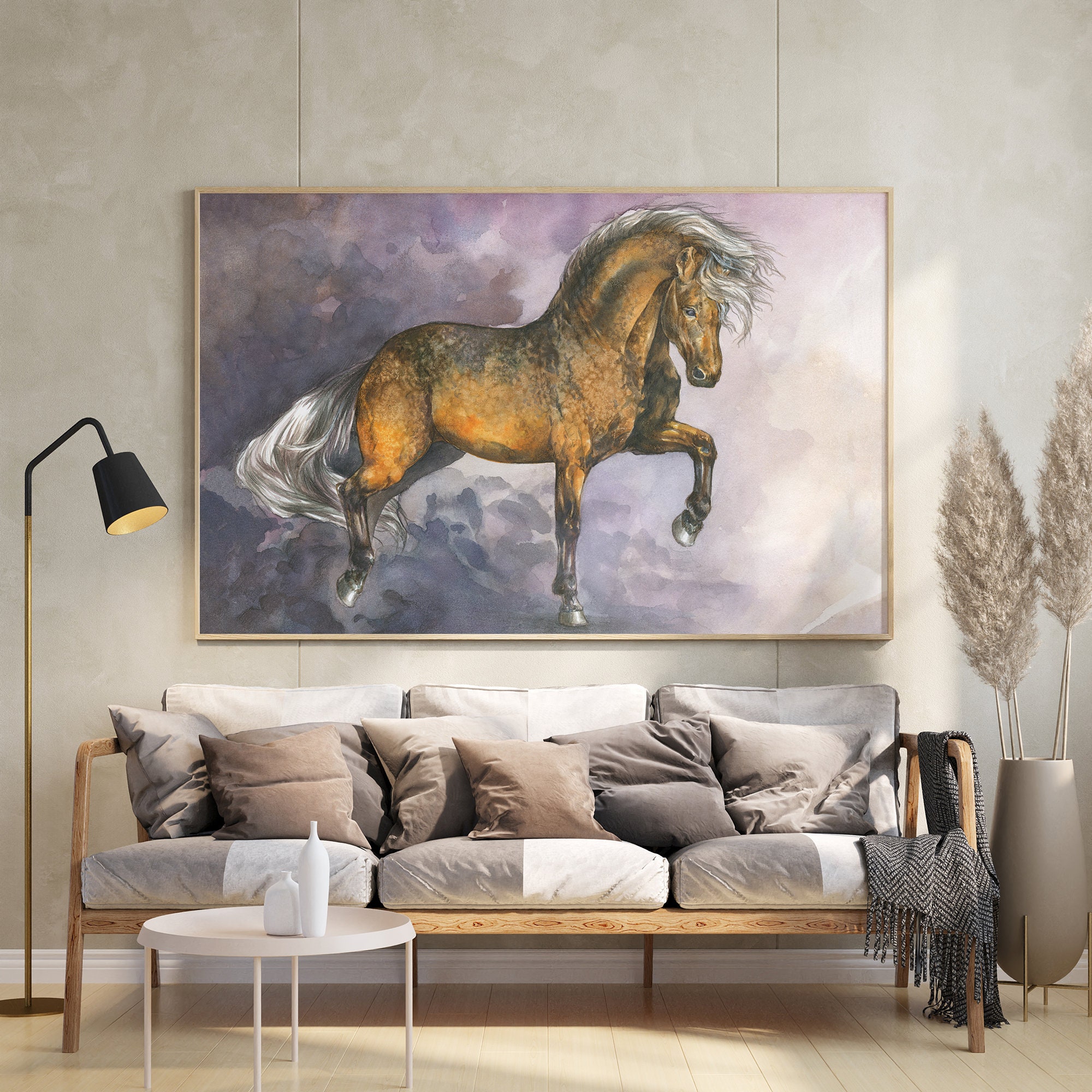 Wild Stallion Art Print Equine Art Horse Art Watercolor - Etsy