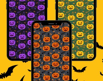 Jack-O-Lantern Halloween Wallpapers, Halloween Phone Wallpaper, Computer Wallpaper, Desktop Wallpaper, Ipad Wallpaper,  Laptop Wallpaper