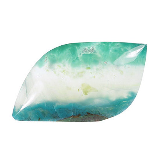 Gem Silica 13.67 ct / (Quartz / Chalcedony with Chrysocolla inclusions) / Peru