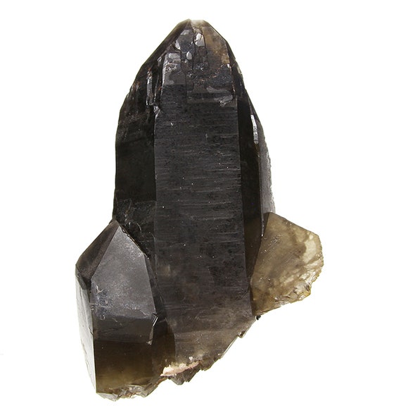 Quartz / (var - “Smoky”) / (“floater”) / with Goethite / Locality - Dreamtime Mine, Crystal Peak area, Teller County, Colorado