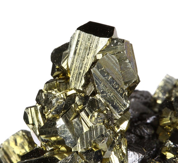 Pyrite on Sphalerite / Locality - #3 Ore Body, 1250’ Level, Black Cloud Mine, Iowa Gulch, Leadville, Lake County, Colorado